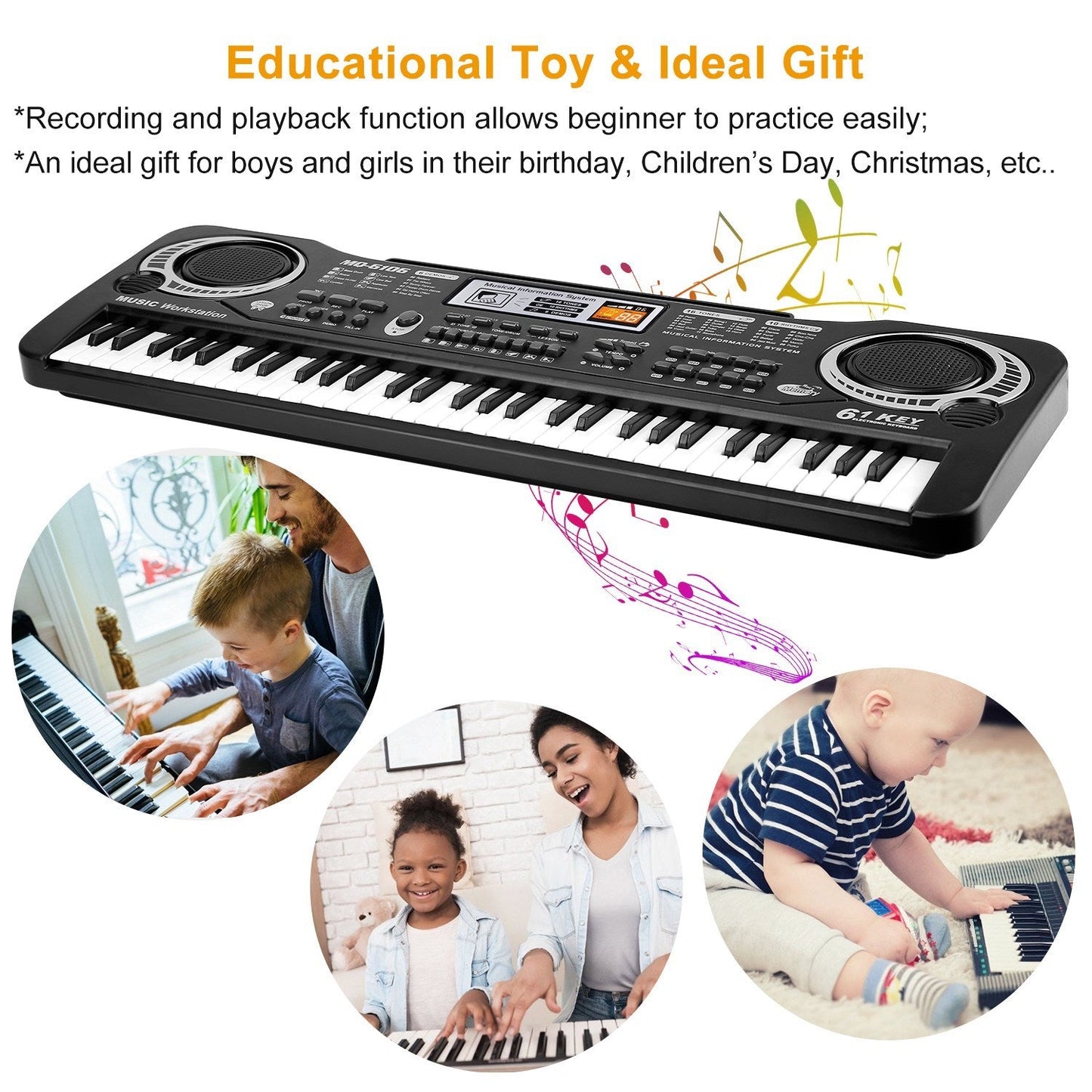 Digital Music Electronic Keyboard Electric Piano Musical Instrument