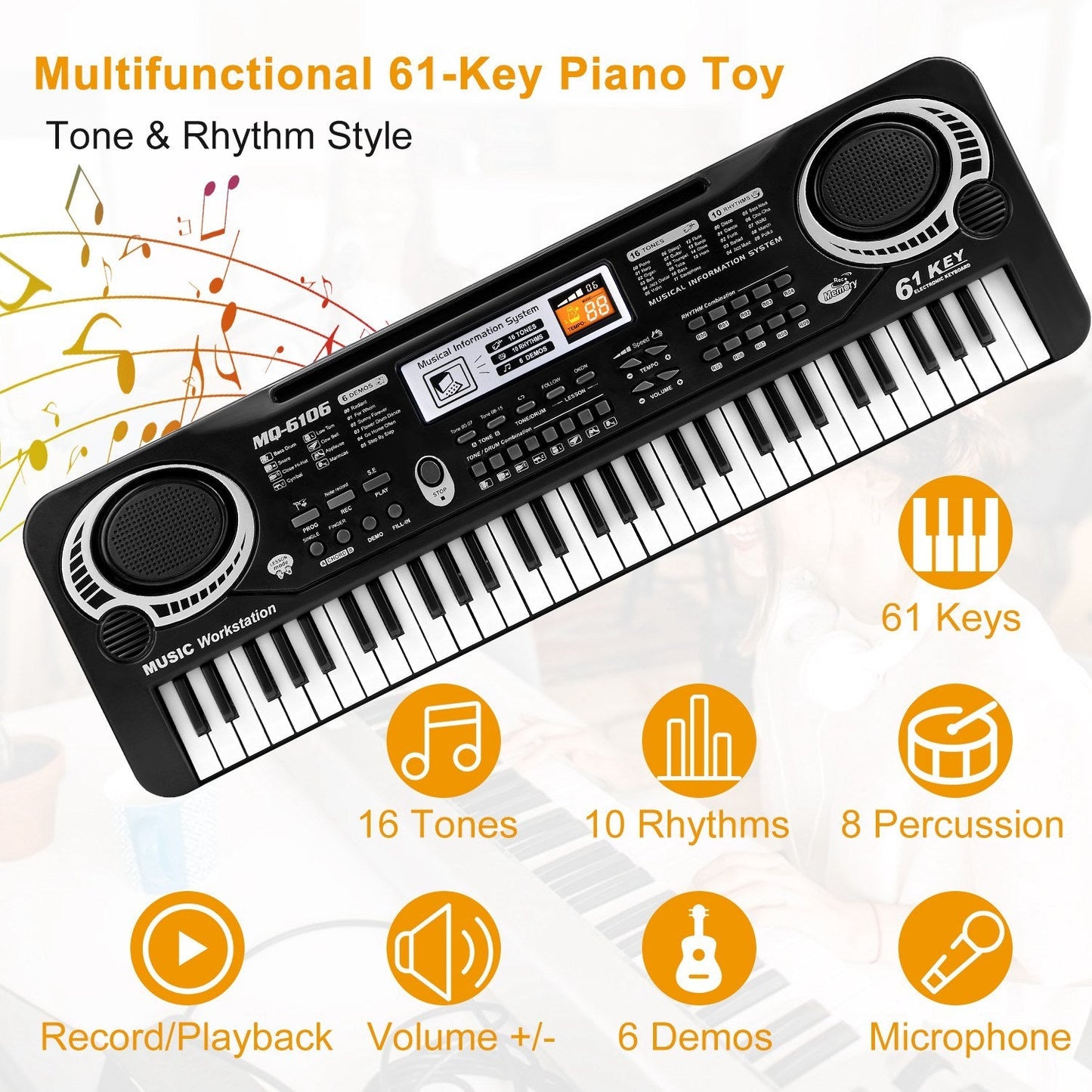 Digital Music Electronic Keyboard Electric Piano Musical Instrument